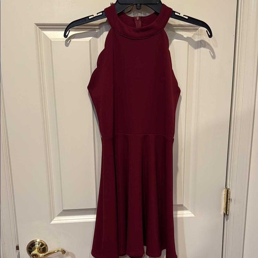 Sally Miller Couture, Burgundy Sleeveless Dress, Girls size Large (12)